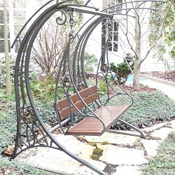 Kovaná záhradná hojdačka